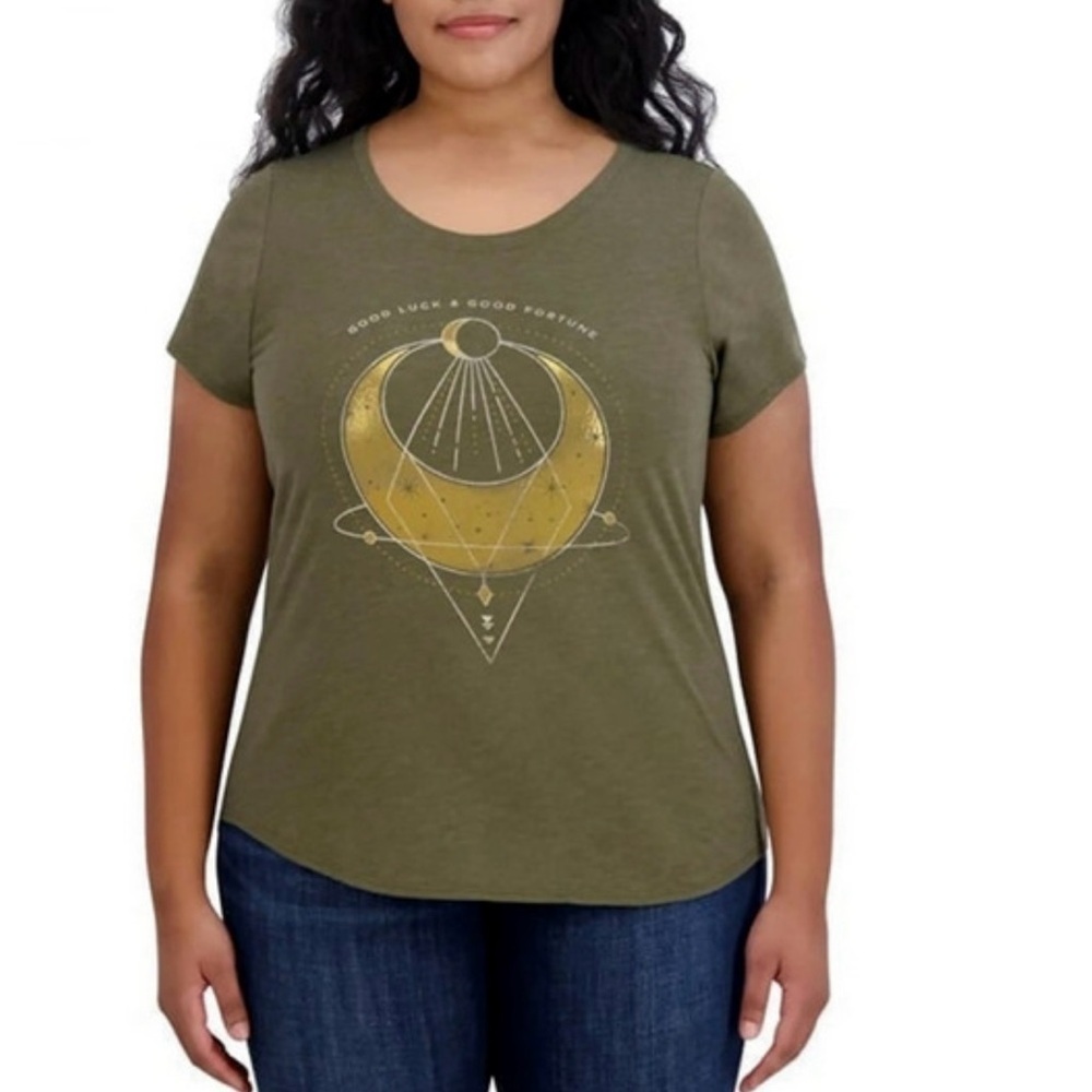 Lucky Brand Womens Short Sleeve Graphic T-Shirt Tee XXL